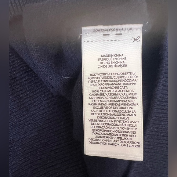 NWT Polo Ralph Lauren Men's 100% Cashmere Dark Blue Crewneck Sweater Size M - Picture 8 of 12